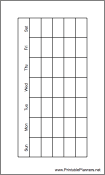 Printable Hipster Organizer Monthly Planner-Month On A Page (landscape)