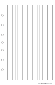 Printable Desktop Organizer Lined Note Page - Right (landscape)
